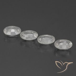 Gemas de Circón Blanco natural de 3.89 ct, Ovalada, VVS-VS