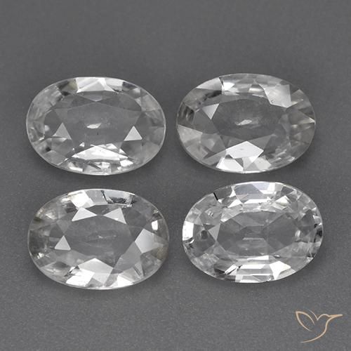 3.86ctw Natural Blanco Circón, Ovalada, VVS-VS