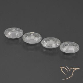 Gemas de Circón Blanco natural de 4.15 ct, Ovalada, VS