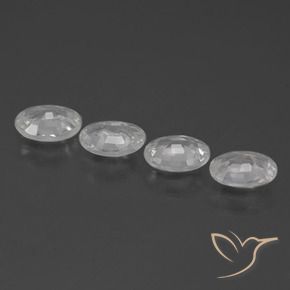 Gemas de Circón Blanco natural de 3.94 ct, Ovalada, VS