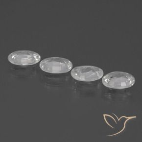 Gemas de Circón Blanco natural de 4.13 ct, Ovalada, VVS-VS