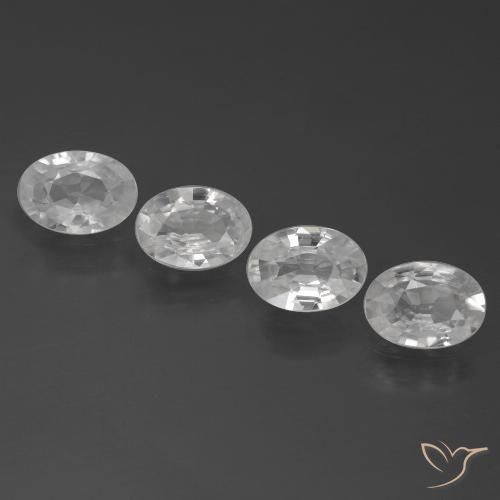 3.82ctw Natural Blanco Circón, Ovalada, VS