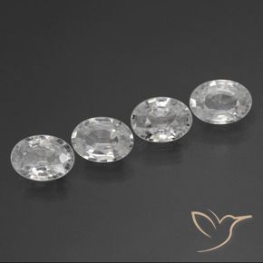 Gemas de Circón Blanco natural de 4.19 ct, Ovalada, VVS-VS