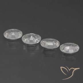 Gemas de Circón Blanco natural de 4.19 ct, Ovalada, VVS-VS