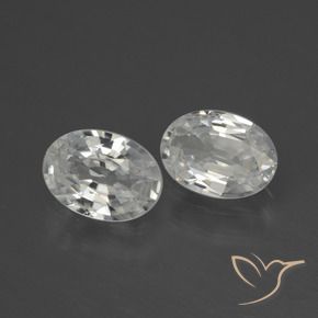 Gemas de Circón Blanco natural de 2.14 ct, Ovalada, VS