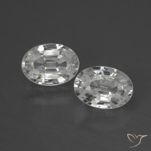 2.32ctw Natural Blanco Circón, Ovalada, VVS