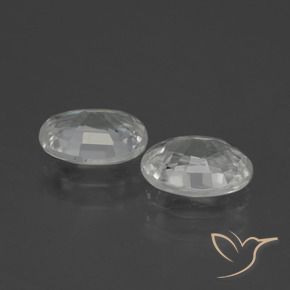 Gemas de Circón Blanco natural de 2.32 ct, Ovalada, VVS