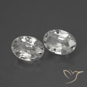 Gemas de Circón Blanco natural de 2.09 ct, Ovalada, VVS-VS