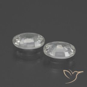 Gemas de Circón Blanco natural de 2.09 ct, Ovalada, VVS-VS