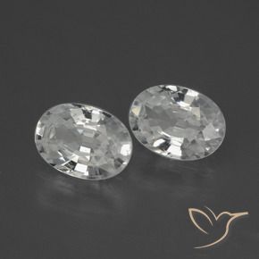 Gemas de Circón Blanco natural de 2.52 ct, Ovalada, VVS