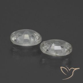 Gemas de Circón Blanco natural de 2.24 ct, Ovalada, VS