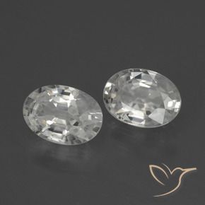 Gemas de Circón Blanco natural de 2.49 ct, Ovalada, VS