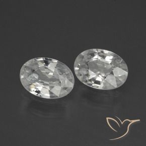 Gemas de Circón Blanco natural de 2.06 ct, Ovalada, VS