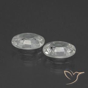 Gemas de Circón Blanco natural de 2.06 ct, Ovalada, VS