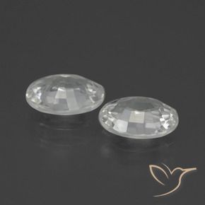 Gemas de Circón Blanco natural de 2.26 ct, Ovalada, VVS