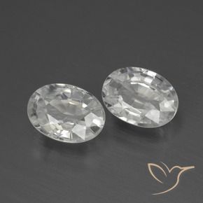 Gemas de Circón Blanco natural de 2.46 ct, Ovalada, VVS-VS