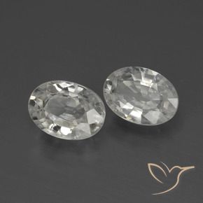 Gemas de Circón Blanco natural de 2.28 ct, Ovalada, VVS-VS