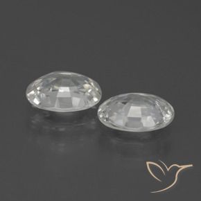 Gemas de Circón Blanco natural de 2.28 ct, Ovalada, VVS-VS