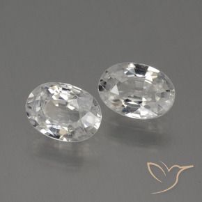 Gemas de Circón Blanco cálido natural de 2.35 ct, Ovalada, VS