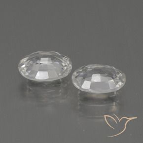 Gemas de Circón Blanco natural de 2.40 ct, Ovalada, VS