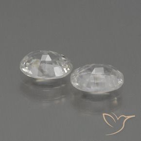 Gemas de Circón Blanco cálido natural de 2.42 ct, Ovalada, VS