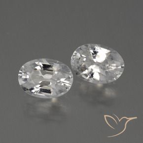 Gemas de Circón Blanco cálido natural de 2.47 ct, Ovalada, VVS