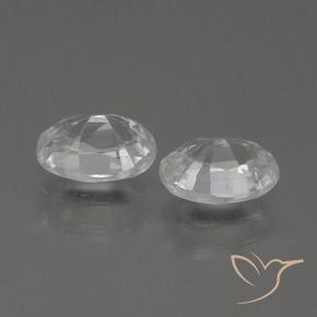 Gemas de Circón Blanco cálido natural de 2.47 ct, Ovalada, VVS