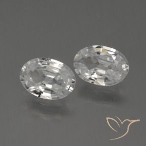 Gemas de Circón Blanco cálido natural de 2.15 ct, Ovalada, VS