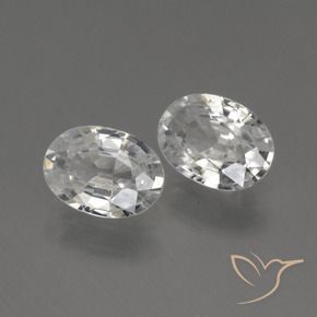 Gemas de Circón Blanco natural de 2.25 ct, Ovalada, VS