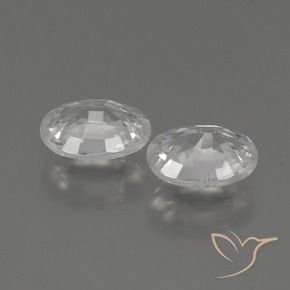 Gemas de Circón Blanco natural de 2.25 ct, Ovalada, VS