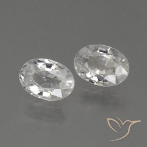 Gemas de Circón Blanco natural de 2.17 ct, Ovalada, VS