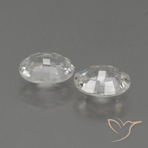 Gemas de Circón Blanco natural de 2.17 ct, Ovalada, VS