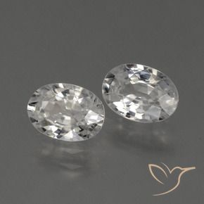 Gemas de Circón Blanco cálido natural de 2.30 ct, Ovalada, VVS
