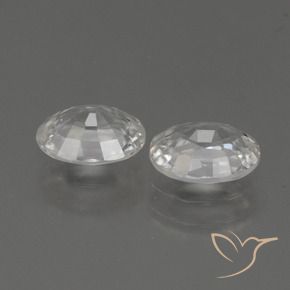 Gemas de Circón Blanco cálido natural de 2.30 ct, Ovalada, VVS