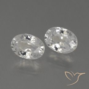 Gemas de Circón Blanco cálido natural de 2.56 ct, Ovalada, VS