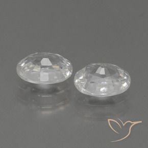Gemas de Circón Blanco cálido natural de 2.56 ct, Ovalada, VS