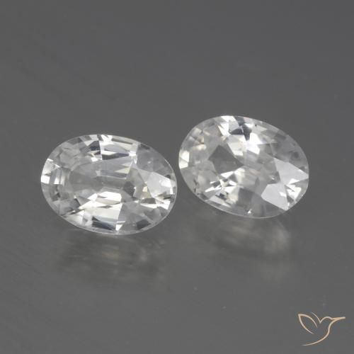 Gemas de Circón Blanco natural de 2.34 ct, Ovalada, VVS