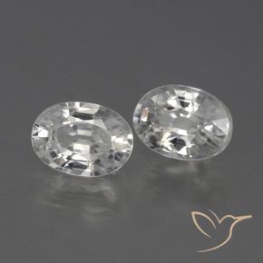 Gemas de Circón Blanco cálido natural de 2.46 ct, Ovalada, VVS-VS