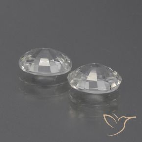Gemas de Circón Blanco cálido natural de 2.46 ct, Ovalada, VVS-VS