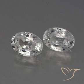 Gemas de Circón Blanco cálido natural de 2.54 ct, Ovalada, VS
