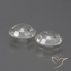 Gemas de Circón Blanco cálido natural de 2.45 ct, Ovalada, VS