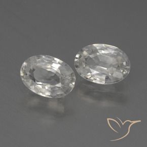 Gemas de Circón Blanco cálido natural de 2.21 ct, Ovalada, VS