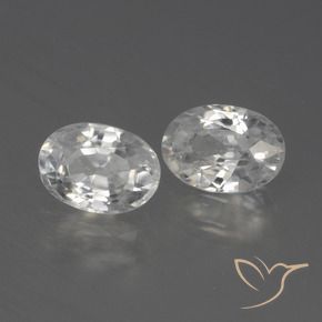 Gemas de Circón Blanco natural de 2.45 ct, Ovalada, VS
