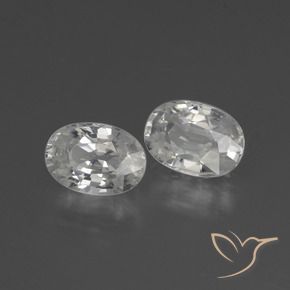 Gemas de Circón Blanco natural de 2.61 ct, Ovalada, VS