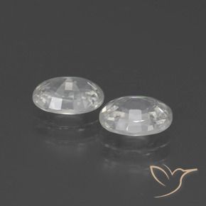 Gemas de Circón Blanco natural de 2.61 ct, Ovalada, VS