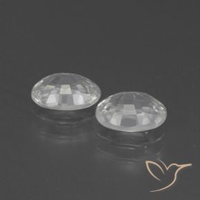 Gemas de Circón Blanco natural de 2.57 ct, Ovalada, VS