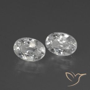 Gemas de Circón Blanco natural de 2.83 ct, Ovalada, VS