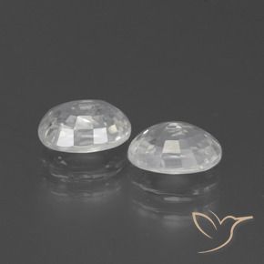 Gemas de Circón Blanco natural de 2.83 ct, Ovalada, VS