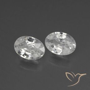Gemas de Circón Blanco natural de 2.10 ct, Ovalada, VS