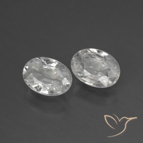 Gemas de Circón Blanco natural de 2.44 ct, Ovalada, VS